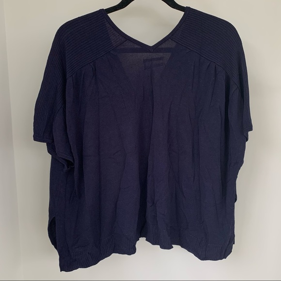 Anthropologie navy loose fit knit tee - Picture 3 of 7